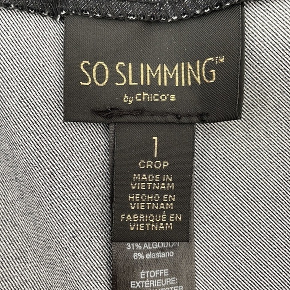 Chico’s Women’s So Slimming Crop Pull-On Pants M (8/10) - Picture 5 of 7